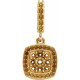 Cluster Pendant Mounting in 14 Karat Yellow Gold for Round Stone, 2.03 grams