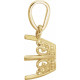 Solitaire Pendant Mounting in 14 Karat Yellow Gold for Round Stone, 0.42 grams