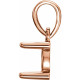 Round 4 Prong Pendant Mounting in 14 Karat Rose Gold for Round Stone, 0.62 grams