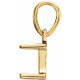 Oval 4 Prong Pendant Mounting in 14 Karat Yellow Gold for Oval Stone, 0.49 grams