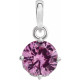 Solitaire Pendant Mounting in Platinum for Round Stone, 0.67 grams