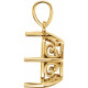 Cushion 4 Prong Pendant Mounting in 14 Karat Yellow Gold for Cushion Stone, 1.47 grams