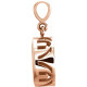 Filgree Back Set Bezel Pendant Mounting in 14 Karat Rose Gold for Oval Stone, 0.48 grams