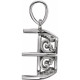 Cushion 4 Prong Pendant Mounting in Platinum for Cushion Stone, 2.3 grams