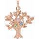My Tree™ Family Necklace or Pendant Mounting in 14 Karat Rose Gold for Round Stone, 5.99 grams