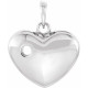 Heart Pendant Mounting in Sterling Silver for Round Stone, 3.45 grams