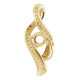 Freeform Pendant Mounting in 10 Karat Yellow Gold for Round Stone, 1.41 grams