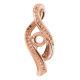 Freeform Pendant Mounting in 14 Karat Rose Gold for Round Stone, 1.6 grams