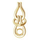 Freeform Pendant Mounting in 10 Karat Yellow Gold for Round Stone, 3.21 grams