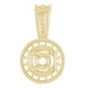 Halo Style Vintage Inspired Pendant Mounting in 10 Karat Yellow Gold for Round Stone, 1.7 grams