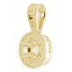Halo Style Vintage Inspired Pendant Mounting in 10 Karat Yellow Gold for Round Stone, 1.7 grams