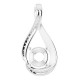 Infinity Inspired Pendant Mounting in 18 Karat White Gold for Round Stone, 1.95 grams