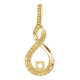 Infinity Inspired Pendant Mounting in 10 Karat Yellow Gold for Round Stone, 1.4 grams