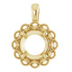 Halo Style Pendant Mounting in 10 Karat Yellow Gold for Round Stone, 1.62 grams