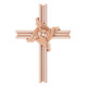 Accented Cross Pendant Mounting in 14 Karat Rose Gold for Round Stone, 1.3 grams