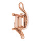 Accented Pendant Mounting in 10 Karat Rose Gold for Emerald Stone, 4.77 grams