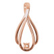 Solitaire Pendant Mounting in 14 Karat Rose Gold for Round Stone, 2.32 grams