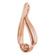 Solitaire Pendant Mounting in 14 Karat Rose Gold for Round Stone, 2.32 grams