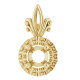 Halo Style Pendant Mounting in 14 Karat Yellow Gold for Round Stone, 1.43 grams