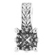 Solitaire Pendant Mounting in 10 Karat White Gold for Round Stone, 0.34 grams