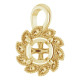 Halo Style Pendant Mounting in 14 Karat Yellow Gold for Round Stone, 1.44 grams