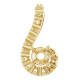 Freeform Pendant Mounting in 14 Karat Yellow Gold for Round Stone, 1.09 grams