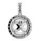 Halo Style Pendant Mounting in 10 Karat White Gold for Round Stone, 2.23 grams