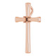 Solitaire Cross Pendant Mounting in 18 Karat Rose Gold for Square Stone, 2.44 grams