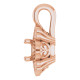 Halo Style Pendant Mounting in 10 Karat Rose Gold for Round Stone, 1.36 grams