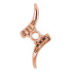 Accented Pendant Mounting in 10 Karat Rose Gold for Round Stone, 0.79 grams