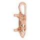 Accented Pendant Mounting in 10 Karat Rose Gold for Oval Stone, 2.18 grams