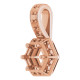 Halo Style Pendant Mounting in 14 Karat Rose Gold for Round Stone, 0.99 grams