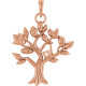 My Tree™ Family Necklace or Pendant Mounting in 10 Karat Rose Gold for Round Stone, 4.6 grams