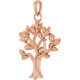 My Tree™ Family Necklace or Pendant Mounting in 10 Karat Rose Gold for Round Stone, 4.6 grams