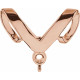 Family Engravable Slide Pendant Mounting in 10 Karat Rose Gold for Round Stone, 1.16 grams