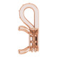 Accented Pendant Mounting in 18 Karat Rose Gold for Square Stone, 0.68 grams