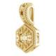 Halo Style Pendant Mounting in 10 Karat Yellow Gold for Round Stone, 1.67 grams