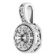 Halo Style Pendant Mounting in 10 Karat White Gold for Round Stone, 1.29 grams