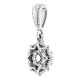 Solitaire Pendant Mounting in Sterling Silver for Round Stone, 0.79 grams