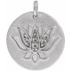 Lotus Necklace or Pendant Mounting in Platinum for Round Stone, 2.68 grams