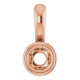 Bezel Set Pendant Mounting in 10 Karat Rose Gold for Round Stone, 0.52 grams