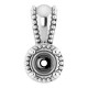 Solitaire Pendant Mounting in Sterling Silver for Round Stone, 0.39 grams
