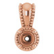 Solitaire Pendant Mounting in 14 Karat Rose Gold for Round Stone, 0.49 grams