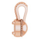 Solitaire Pendant Mounting in 14 Karat Rose Gold for Round Stone, 0.49 grams
