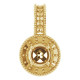 Halo Style Pendant Mounting in 14 Karat Yellow Gold for Round Stone, 1.43 grams.