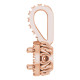 Halo Style Pendant Mounting in 14 Karat Rose Gold for Round Stone, 1.39 grams