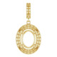 Halo Style Pendant Mounting in 10 Karat Yellow Gold for Oval Stone, 2.13 grams