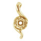 Accented Pendant Mounting in 10 Karat Yellow Gold for Round Stone, 1 grams