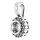 Halo Style Pendant Mounting in Platinum for Round Stone, 2.07 grams