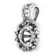 Accented Pendant Mounting in Platinum for Round Stone, 1.01 grams